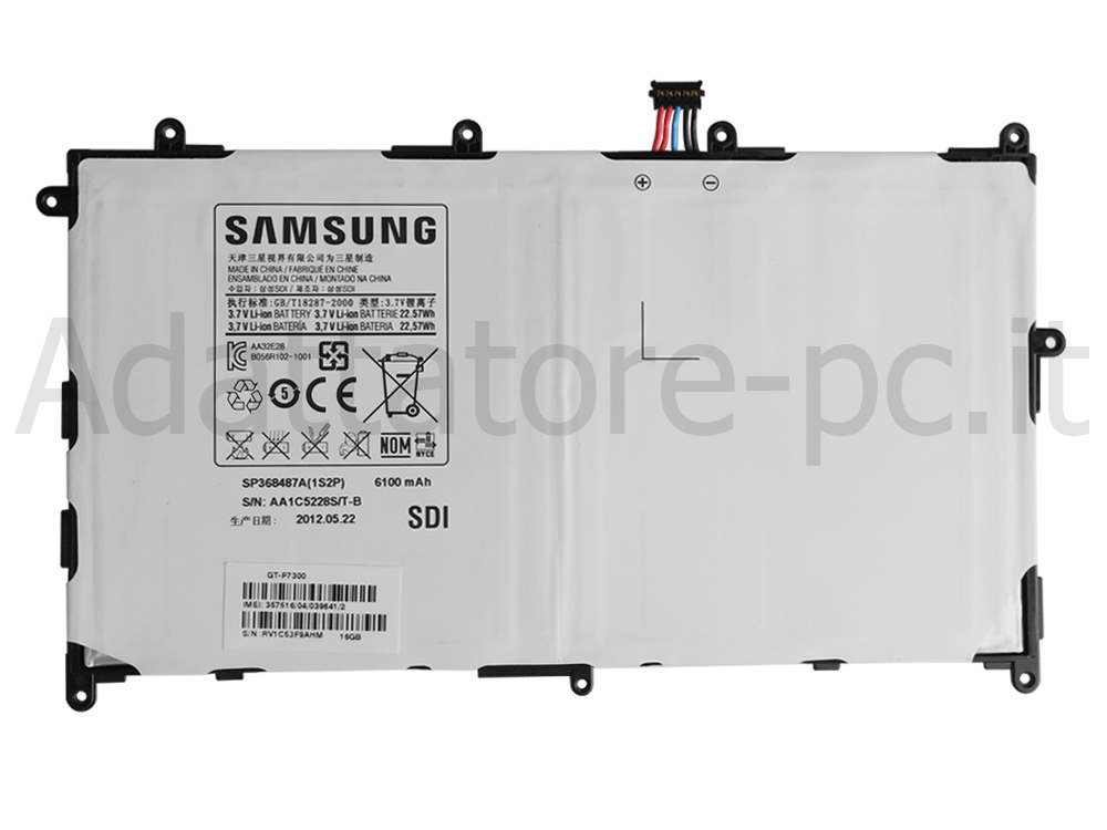 Samsung GT-P7300FKAXEU GT-P7300FKAAUT GT-P7310MAEXAR Batteria 6100mAh