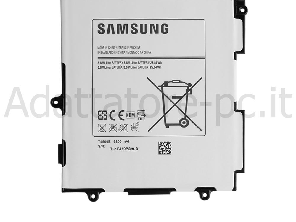 Originale 6800mAh 25.84Wh Batteria Samsung Galaxy Tab 3 10.1 T4500E