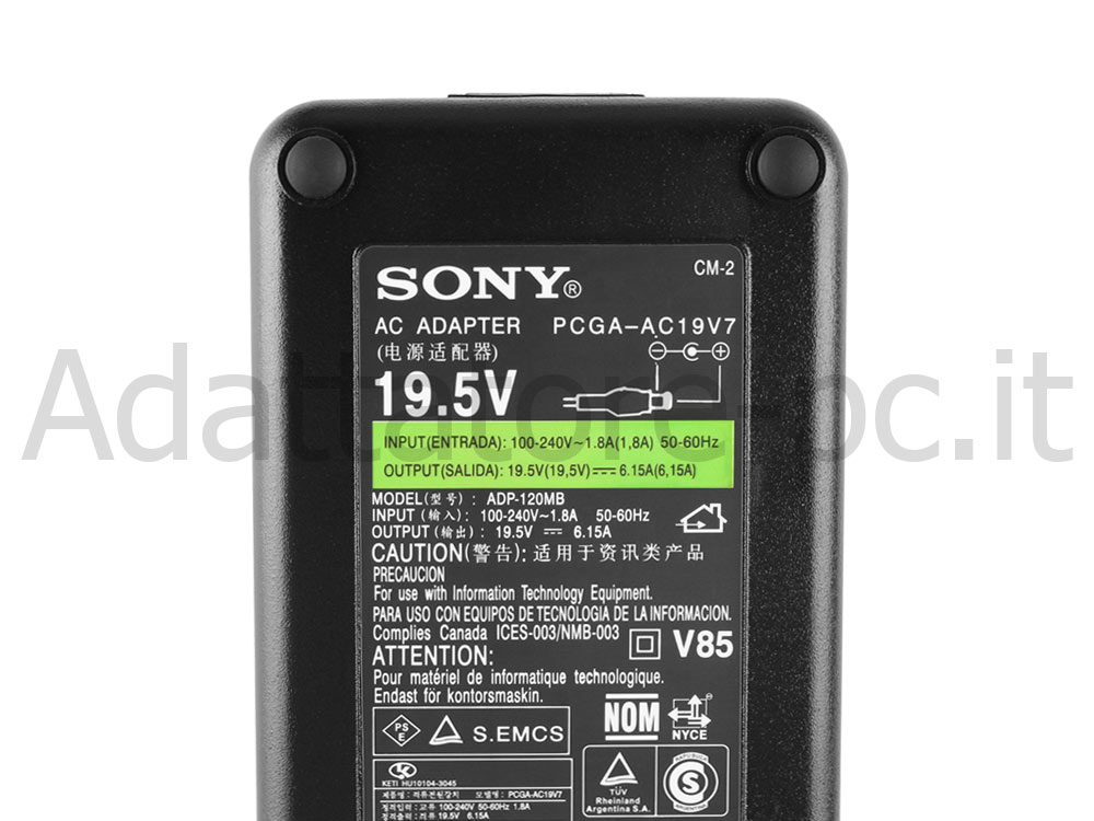 Alimentatore Adattatore Caricabatterie Sony VGP-AC19V15 120W