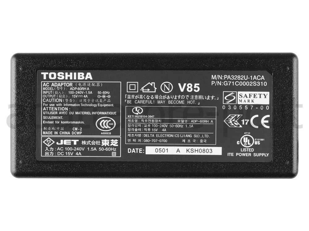 Originale Alimentatore Caricabatterie Toshiba Satellite 2415-SP203 60W