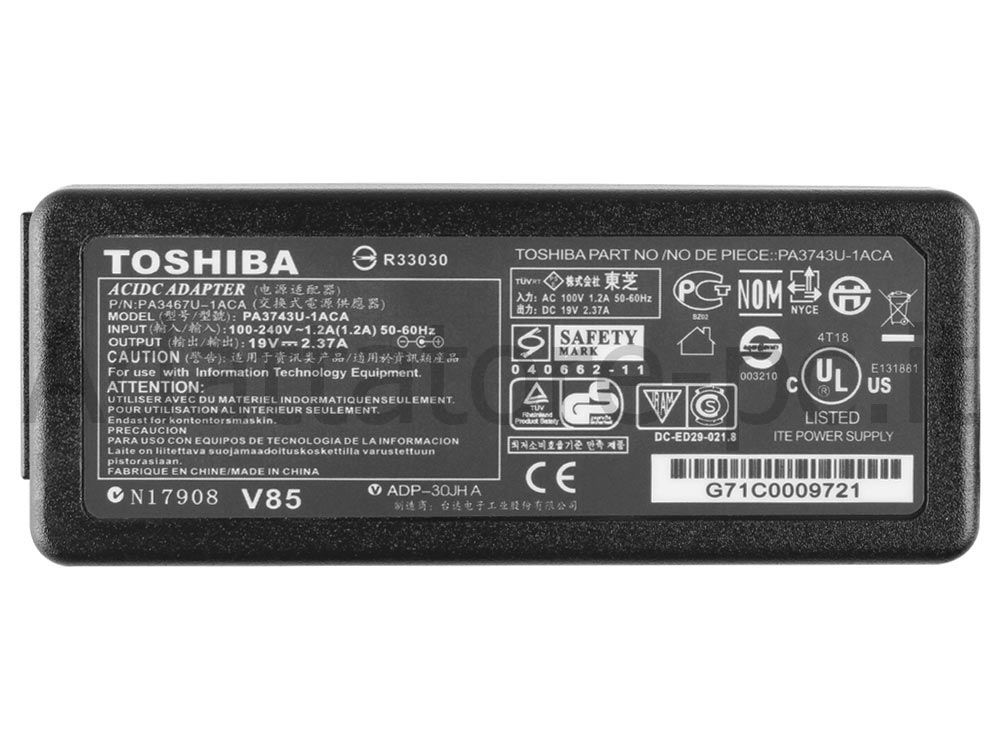 Originale Alimentatore Caricabatterie Toshiba G71C000AR410 45W